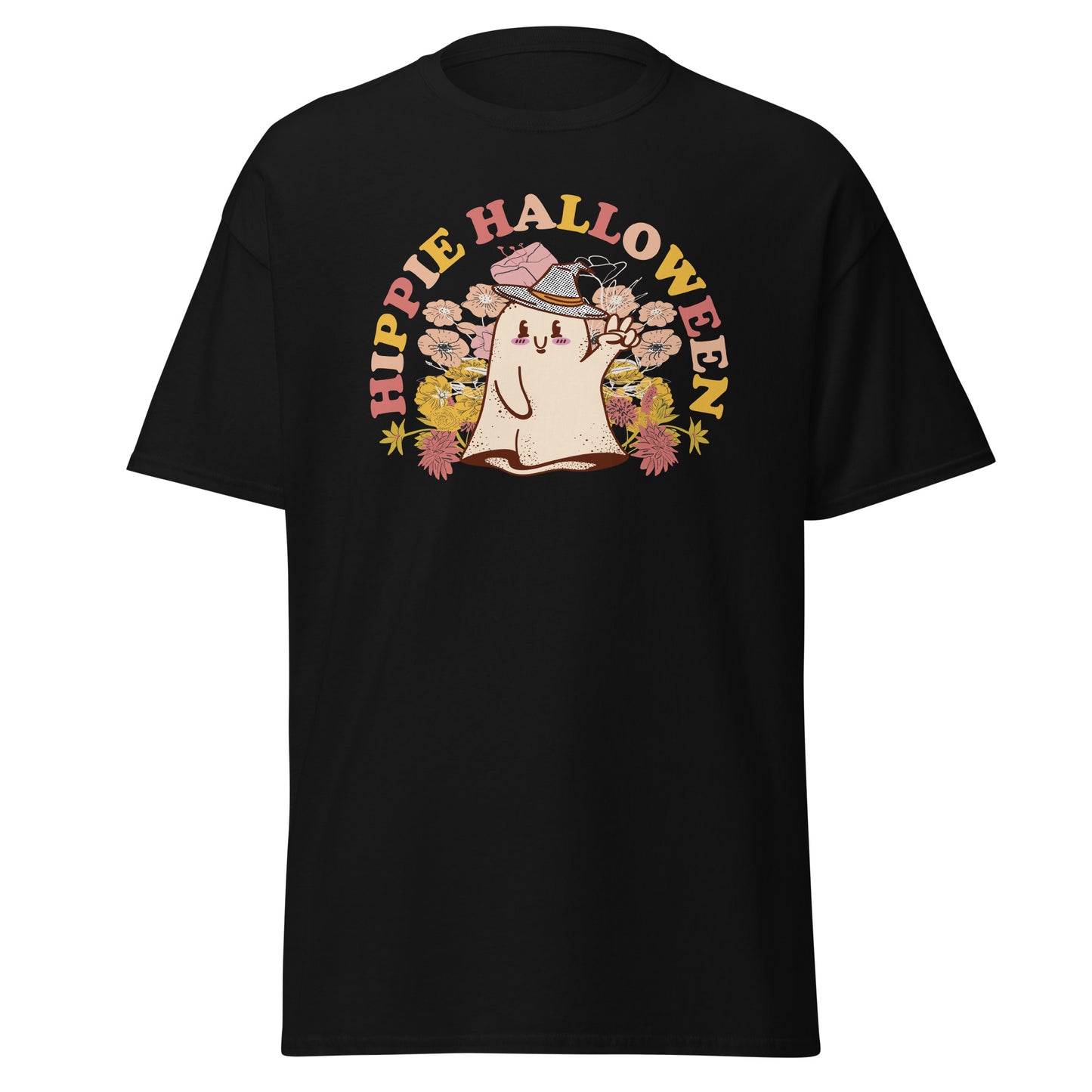 Hippie Halloween Goast, camiseta de estilo suave de Halloween
