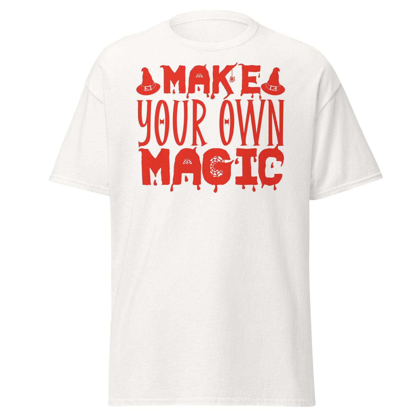 Haz tu propia magia, camiseta de algodón pesado de estilo suave con diseño de Halloween