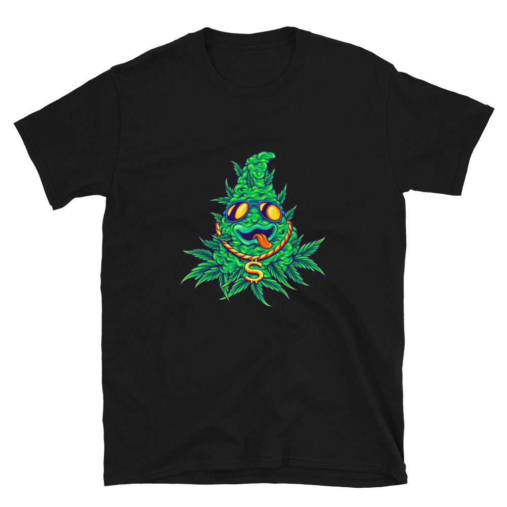 Hoja de hierba con gafas de sol Fit Unisex Softstyle Camiseta