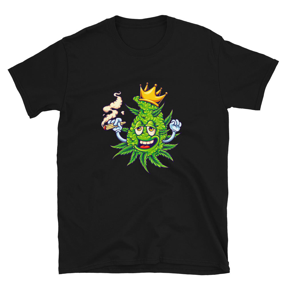 Corona de marihuana con fumar marihuana Fit Unisex Softstyle Camiseta
