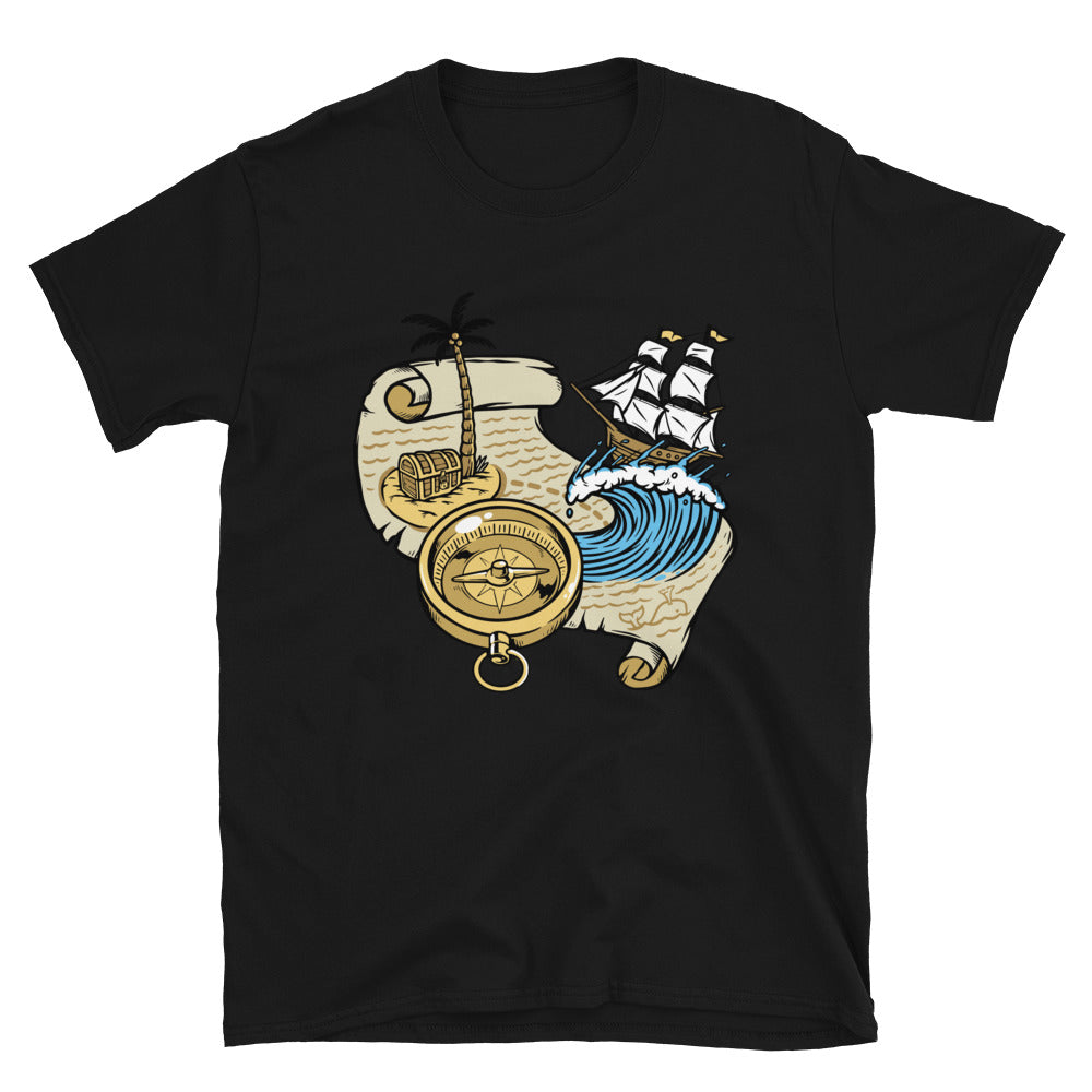Navega siguiendo el mapa del tesoro Fit Camiseta unisex Softstyle