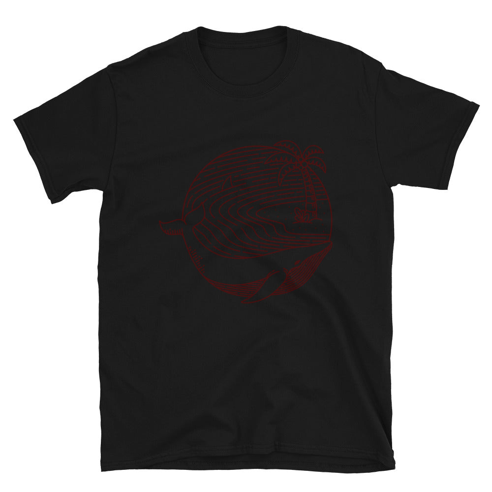Ballena y playa Fit Unisex Softstyle camiseta