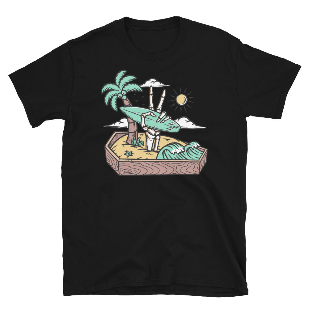 Haz las paces en la playa Fit Unisex Softstyle Camiseta