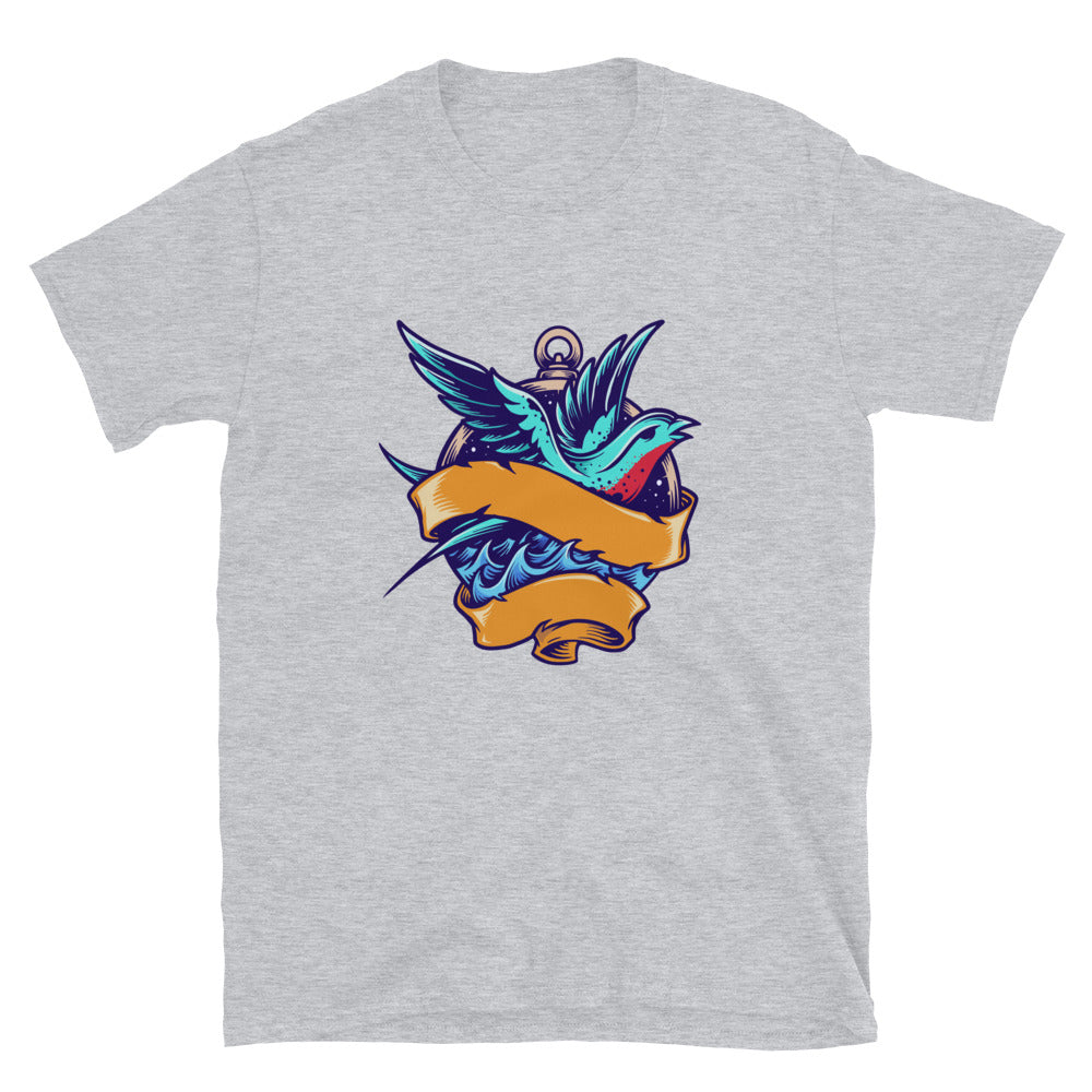 Swallow Tailor Vintage Tattoo Fit Camiseta unisex de estilo suave