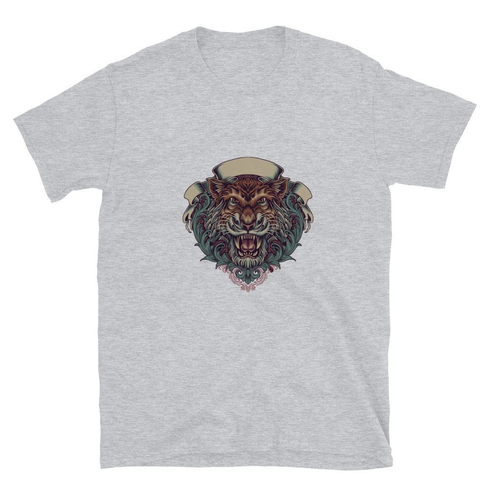 Camiseta unisex Softstyle con cabeza de tigre