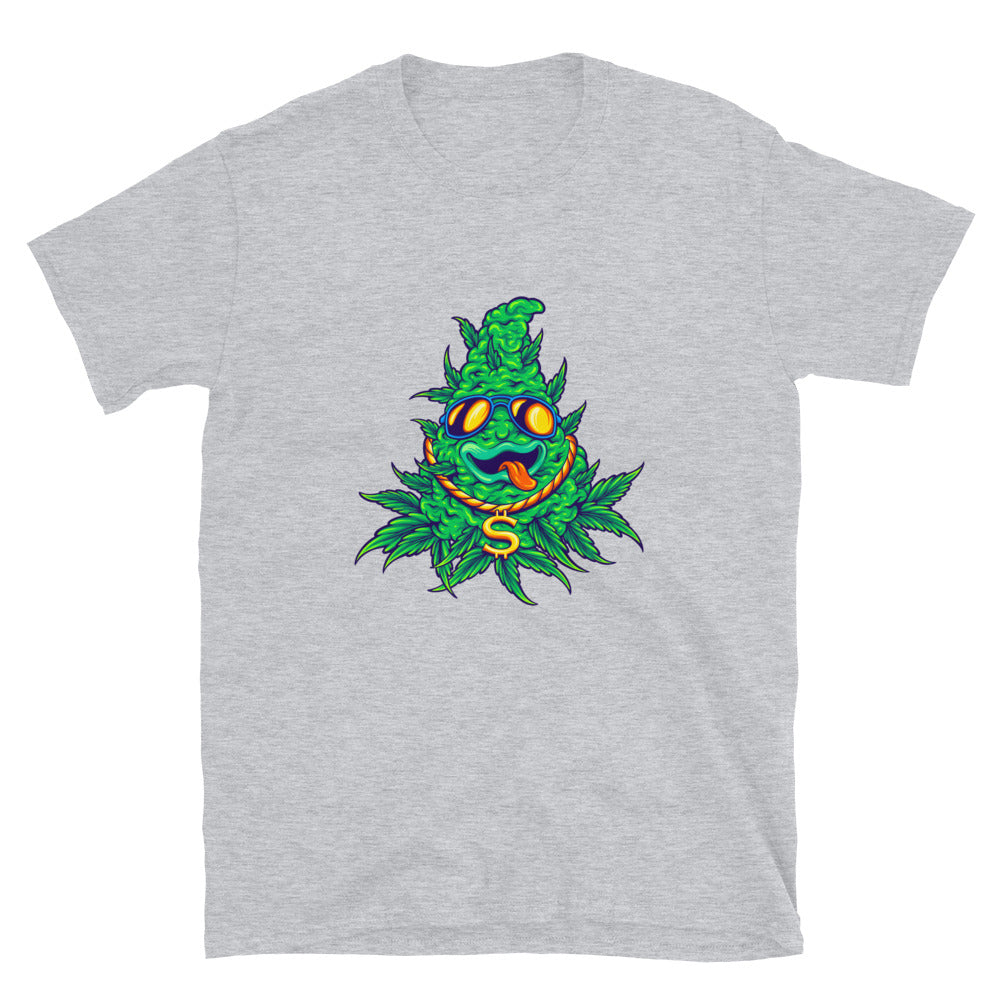 Hoja de hierba con gafas de sol Fit Unisex Softstyle Camiseta