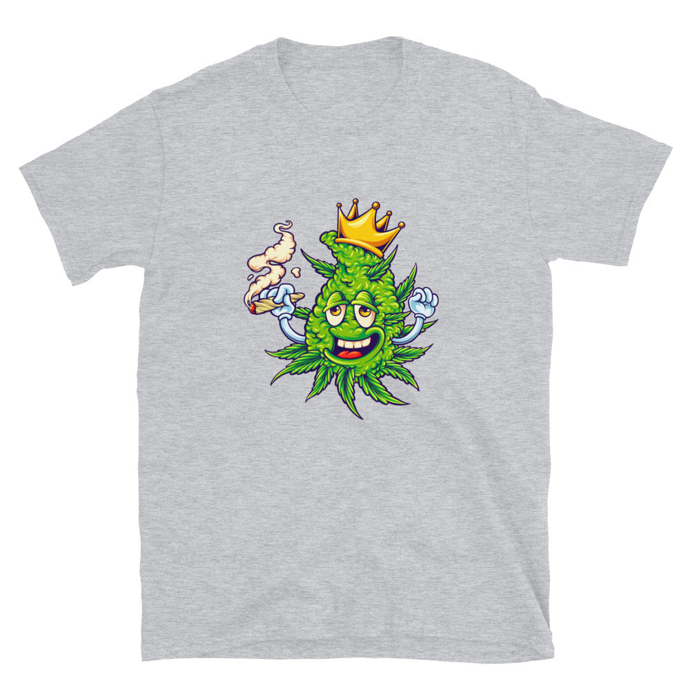 Corona de marihuana con fumar marihuana Fit Unisex Softstyle Camiseta