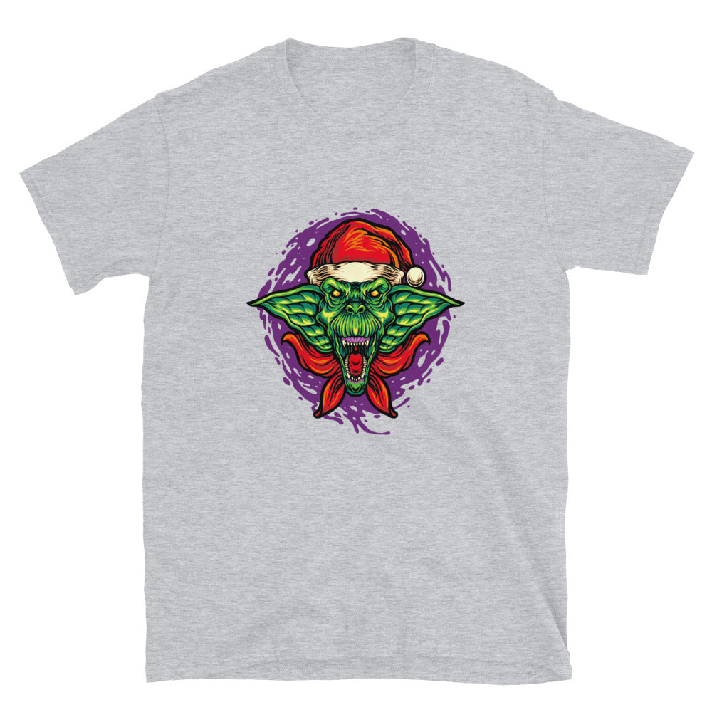 Scary Goblin Christmas Hat Fit Unisex Softstyle T-Shirt