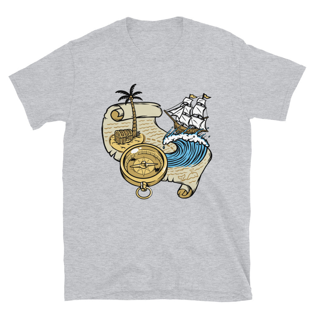 Navega siguiendo el mapa del tesoro Fit Camiseta unisex Softstyle