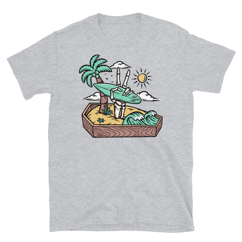 Haz las paces en la playa Fit Unisex Softstyle Camiseta