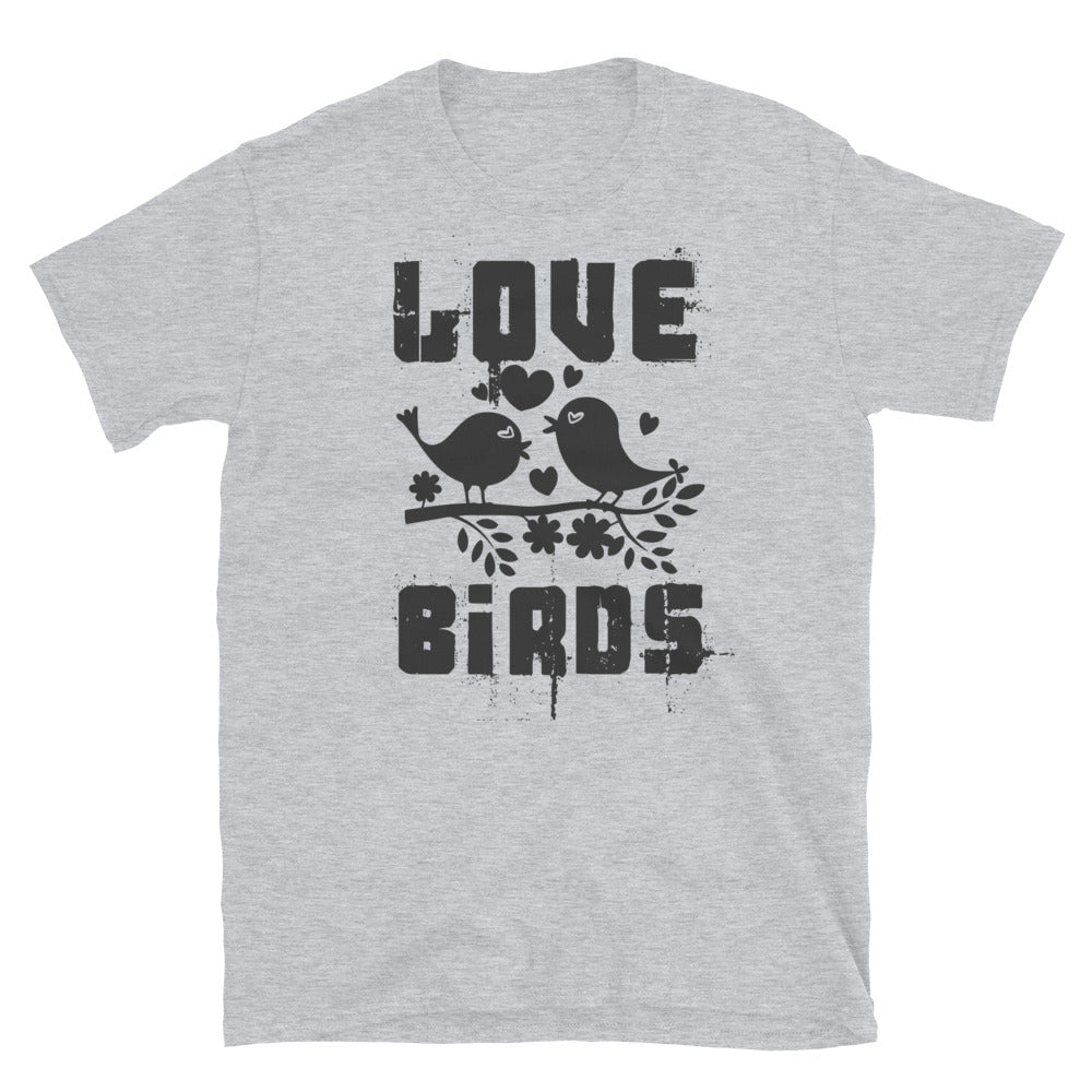 Love Birds, Valentine para parejas Fit Camiseta unisex Softstyle