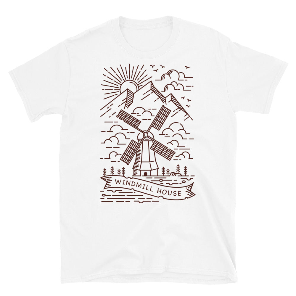 Casa del molino de viento Fit Unisex Softstyle camiseta