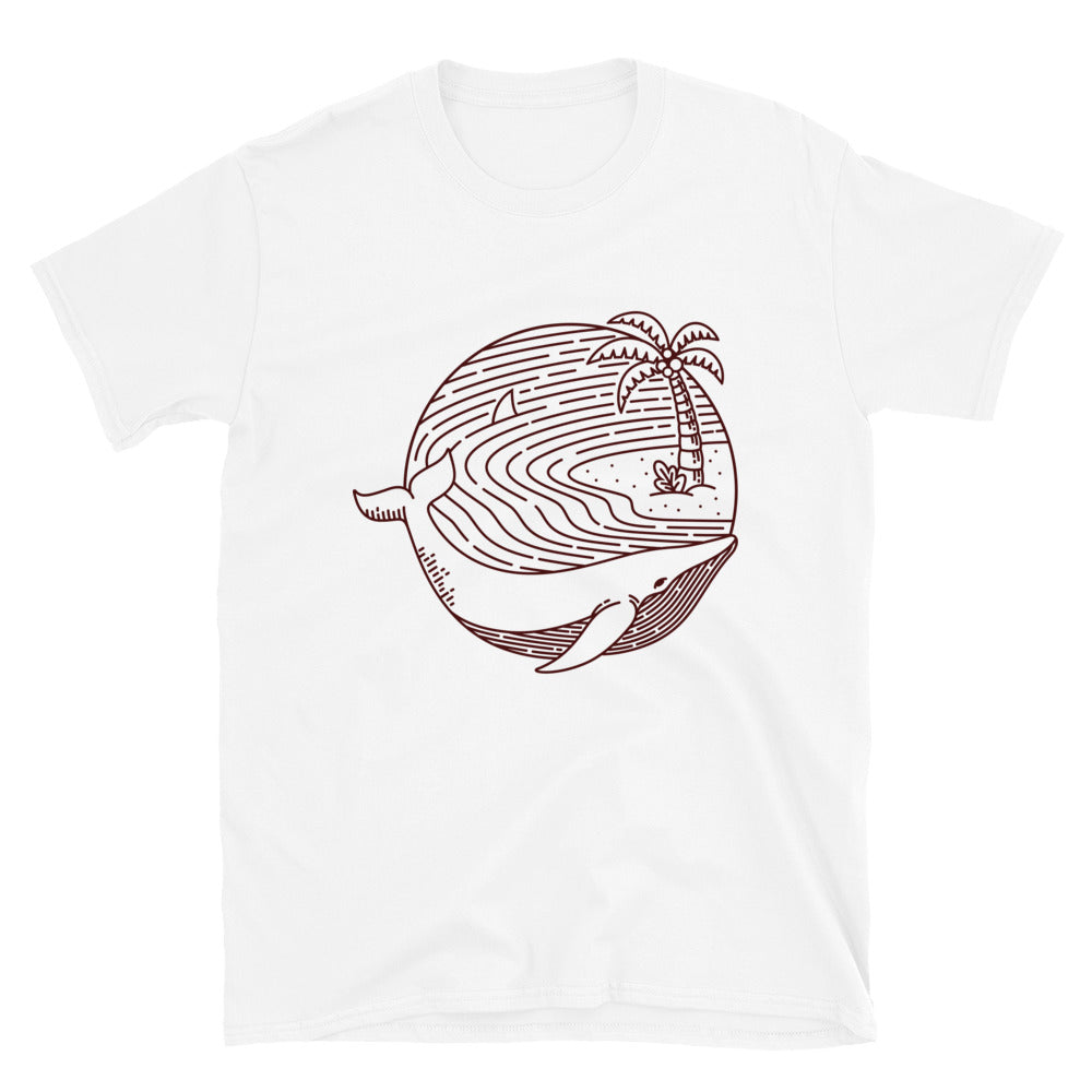 Ballena y playa Fit Unisex Softstyle camiseta