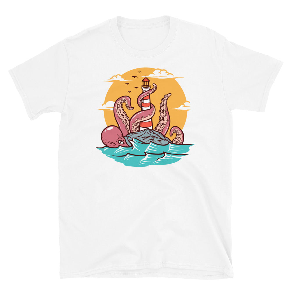 Pulpo y faro Fit Unisex Softstyle camiseta