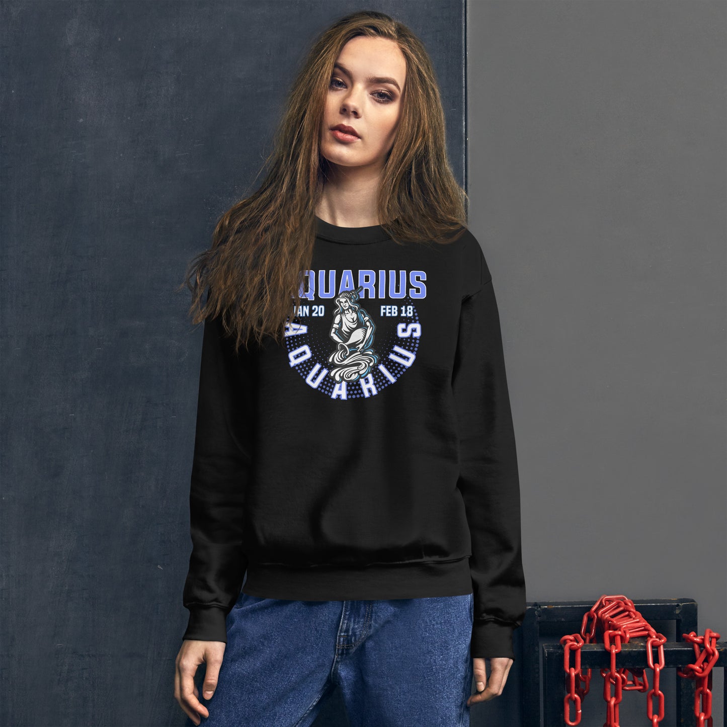 Sudadera unisex con signo del zodiaco Acuario