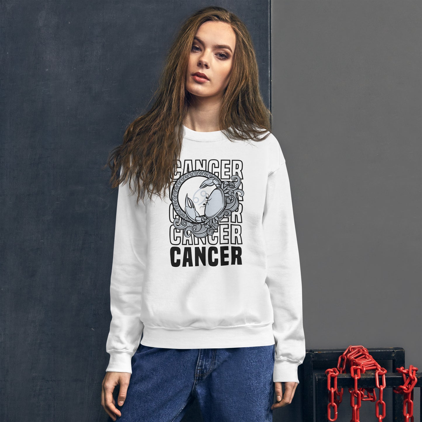 Sudadera unisex con signo del zodíaco del cáncer