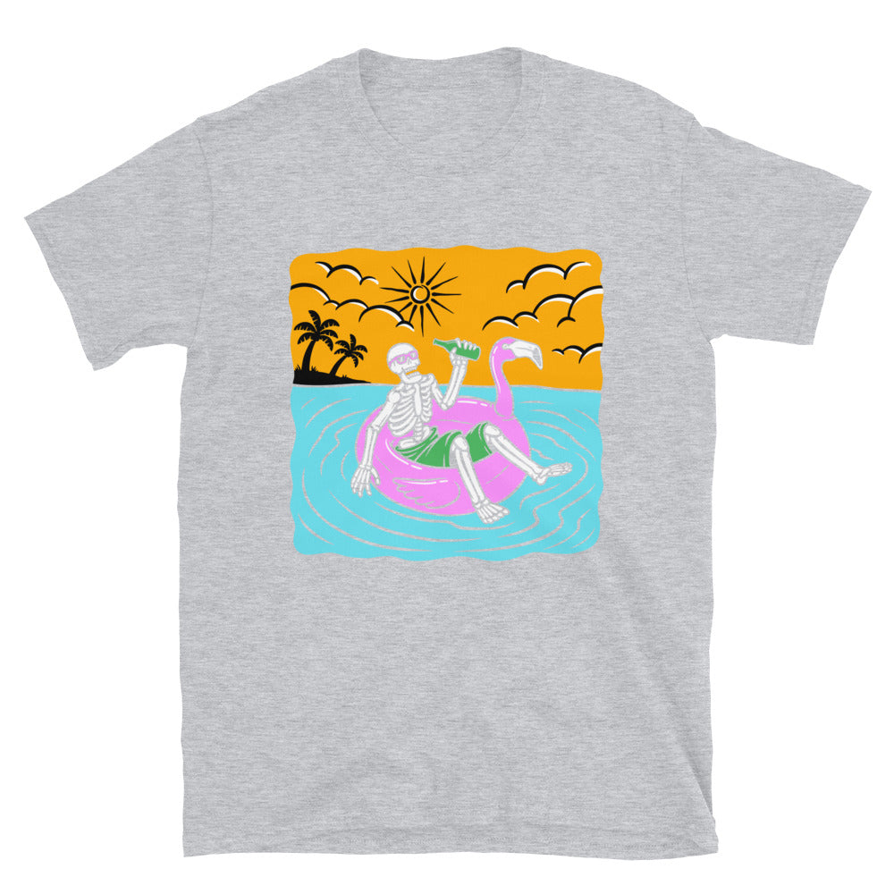 Camiseta unisex Softstyle con calavera escalofriante