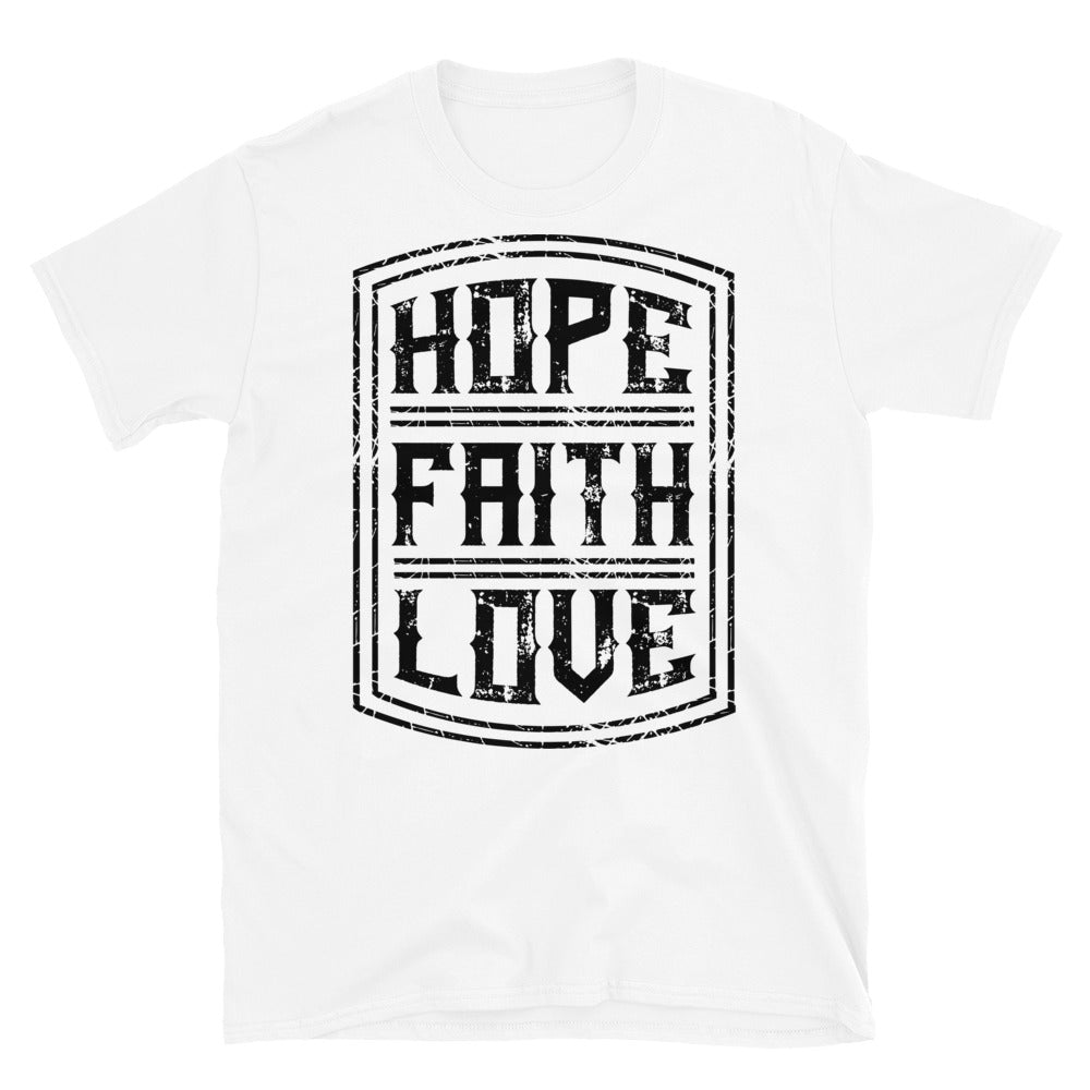 Hope Faith Love Fit - Camiseta unisex de estilo suave