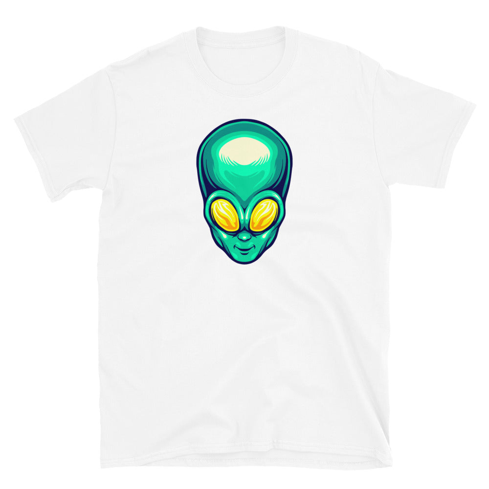 Green Alien head cartoon