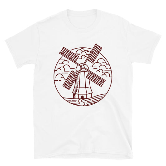 vista del molino de viento Fit Unisex Softstyle Camiseta