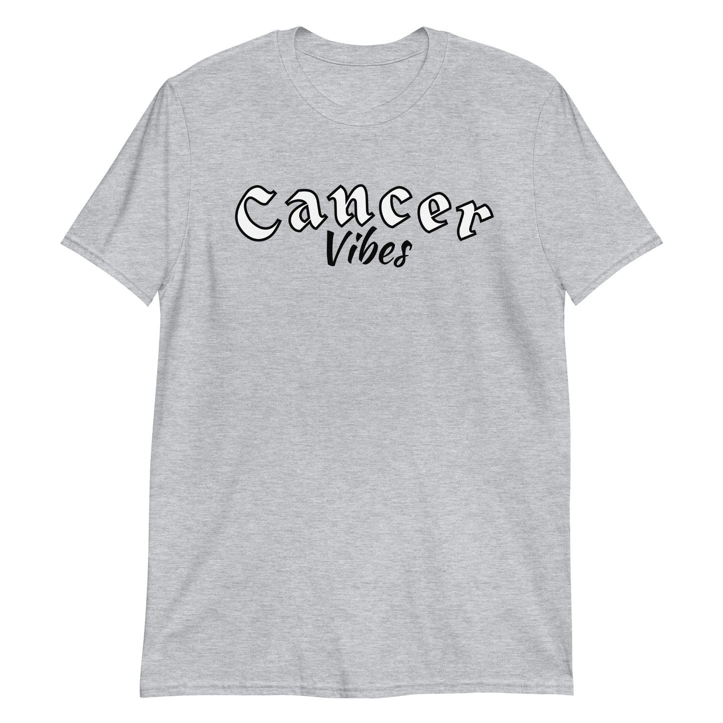 Camiseta unisex de manga corta contra el cáncer