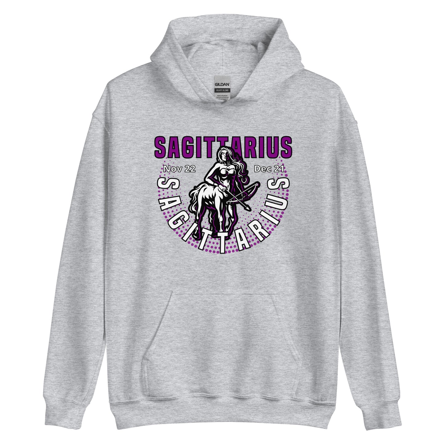 Sudadera con capucha unisex del signo del zodíaco de Sagitario