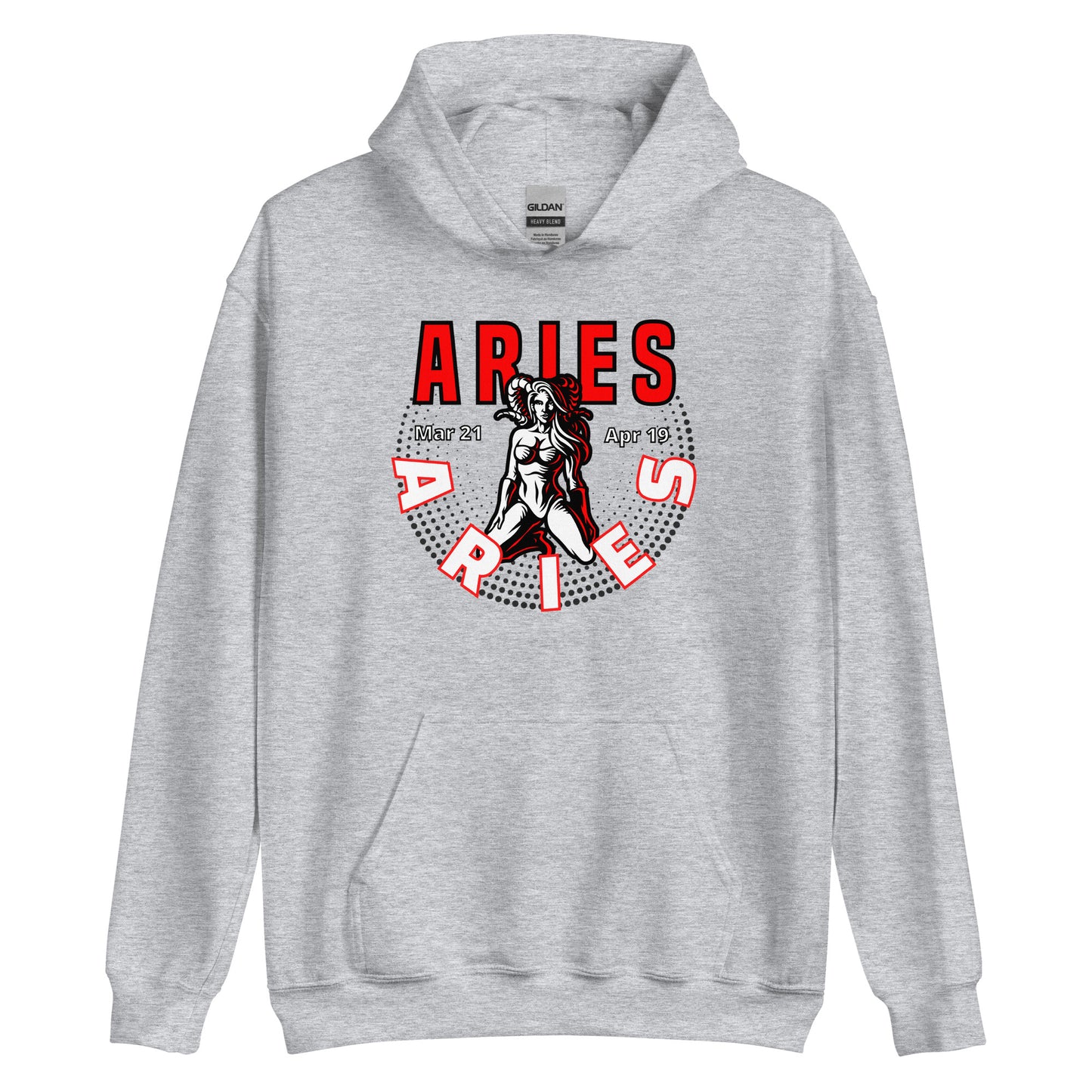 Sudadera con capucha unisex Signo del Zodíaco Aries